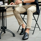 Premium H Buckle Black Formal Loafer