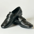 Premium H Buckle Black Formal Loafer